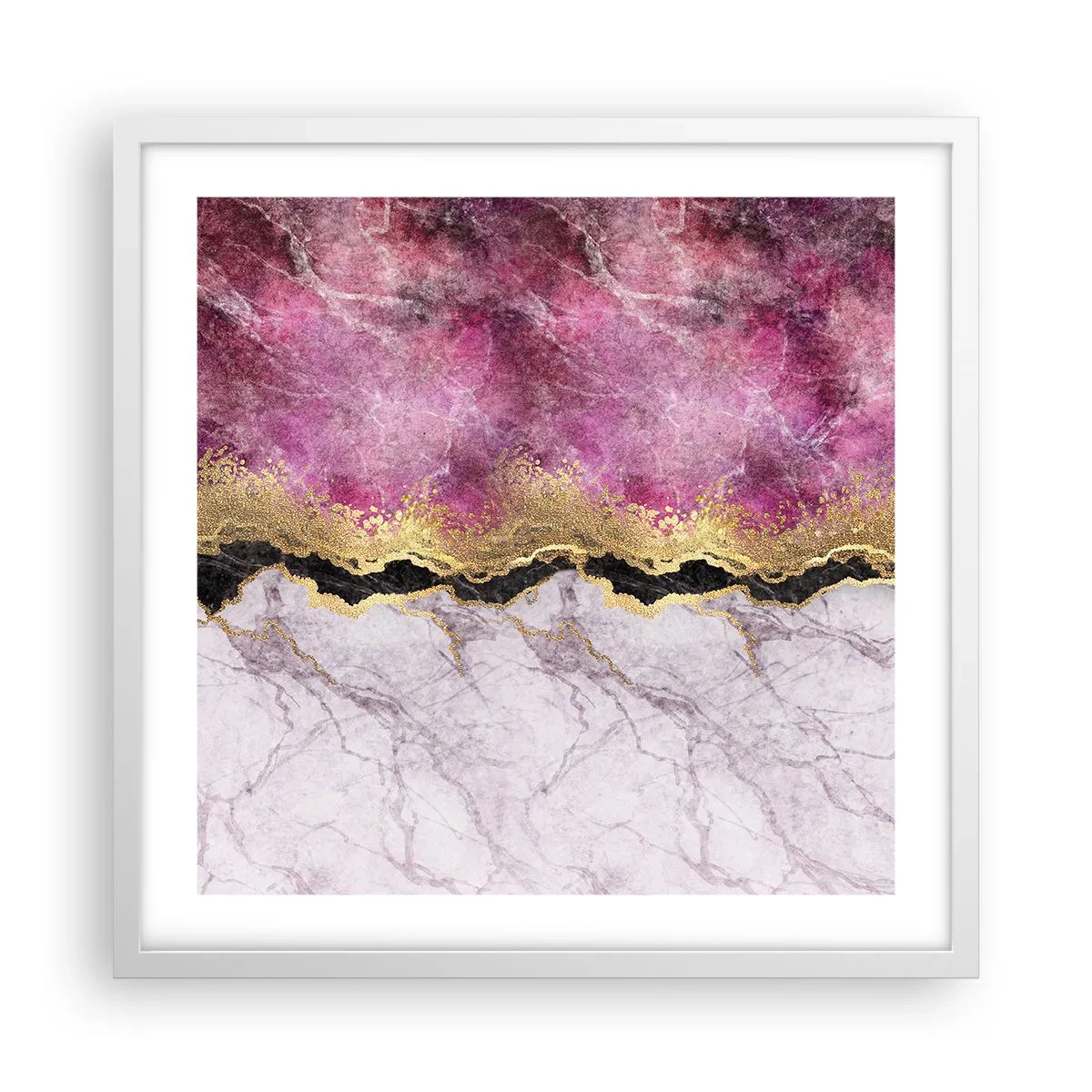 Poster in white frmae - On the Border - 50x50 cm