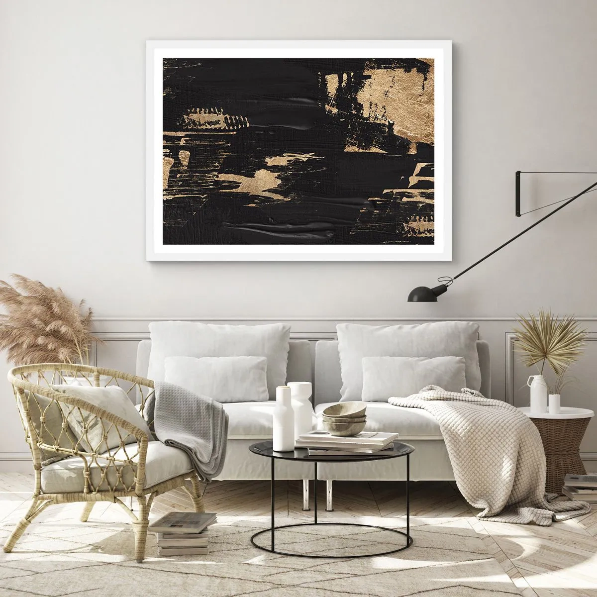 Poster in white frmae - Touch Mark - 100x70 cm