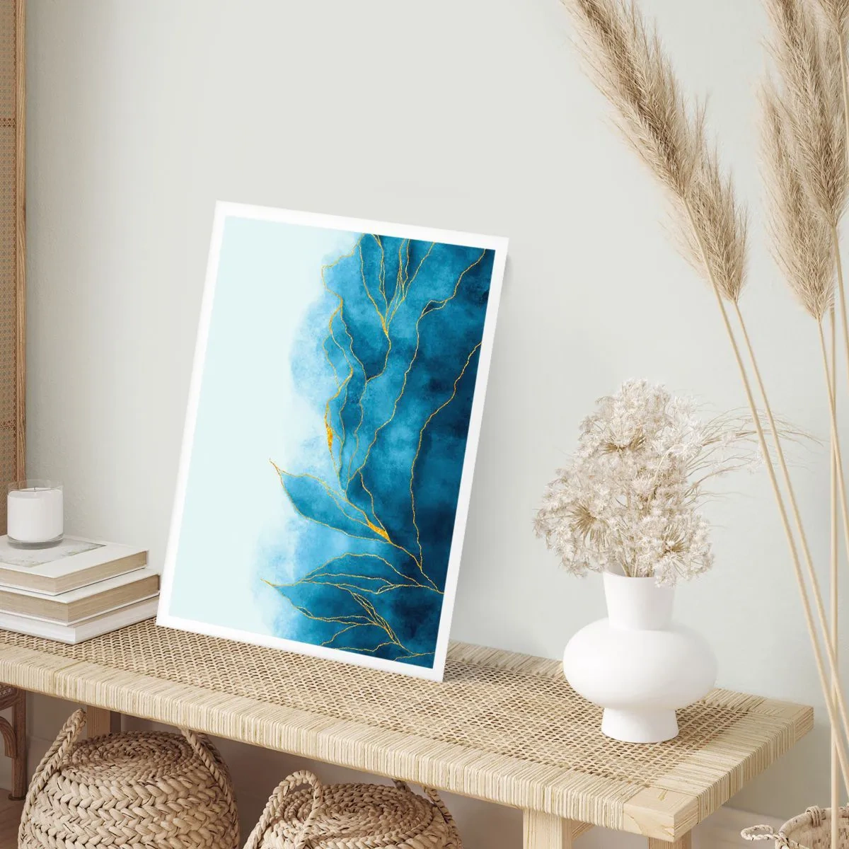 Poster - Blue In Gold - 50x70 cm