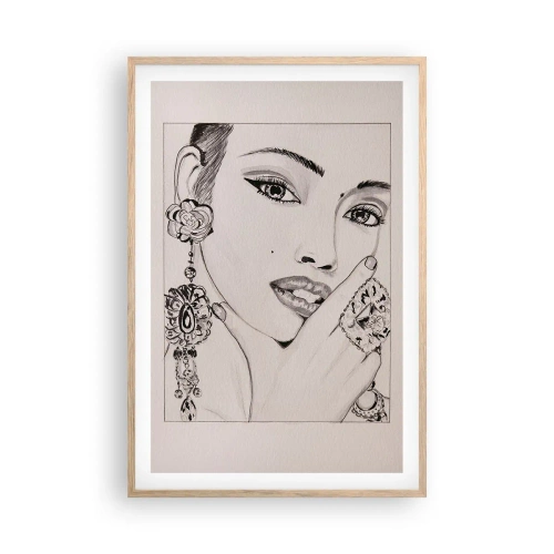 Poster in light oak frame - Most Beautiful Gem - 61x91 cm