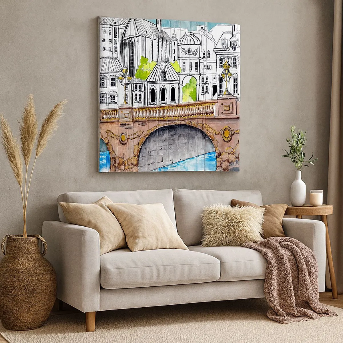 Canvas picture - City Pretty as a Picture - 30x30 cm