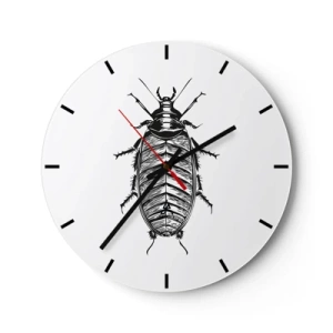 Wall clock - Clock on glass - What a Specimen - 40x40 cm