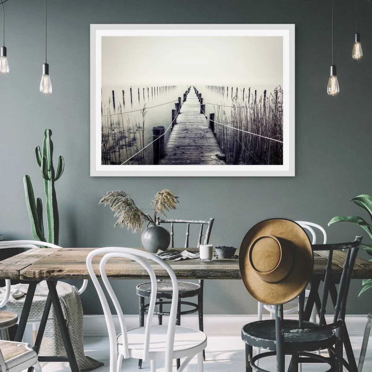 Poster in white frmae - Immerse Yourself in Peace - 40x30 cm