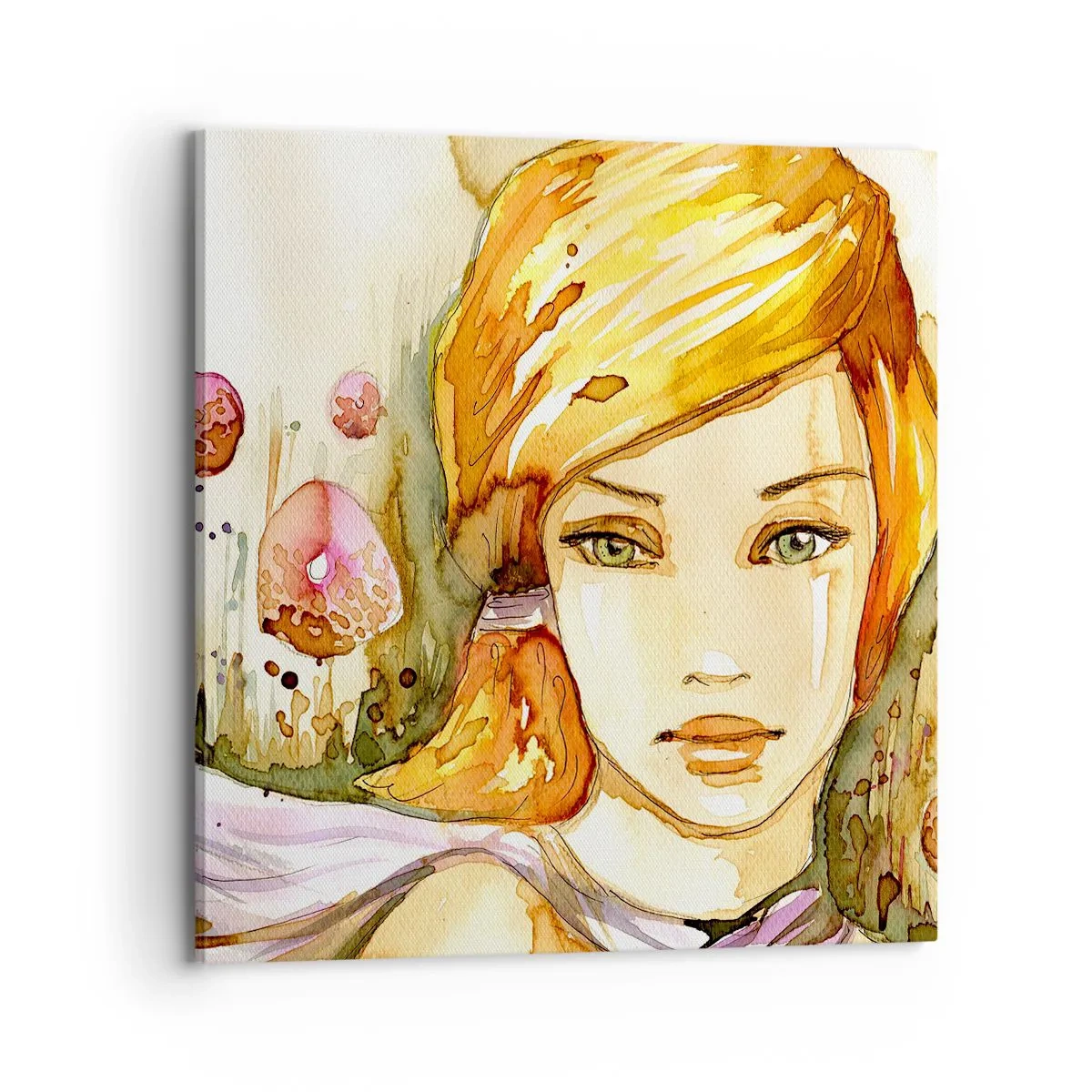 Canvas picture - Emerald Gaze, which Silences Anger - 70x70 cm