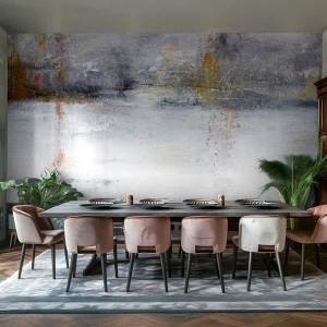 Custom Self-Adhesive Wallpaper Deluxe Sticker - Behind a Curtain of Air - Abstraction, Piece, Painting