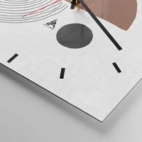 Clock face with lines