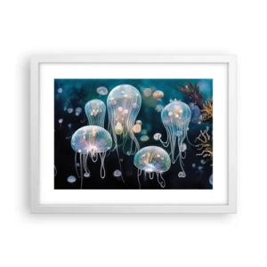 Poster in white frmae - Underwater Ball - 40x30 cm