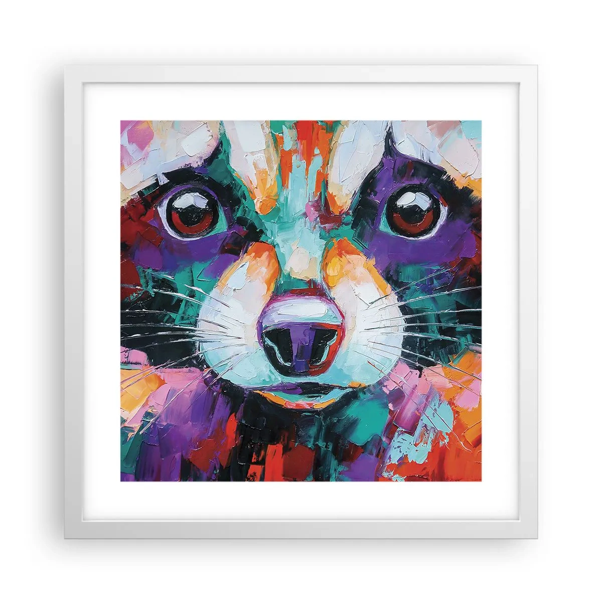 Poster in white frmae - Only Good Emotions - 40x40 cm