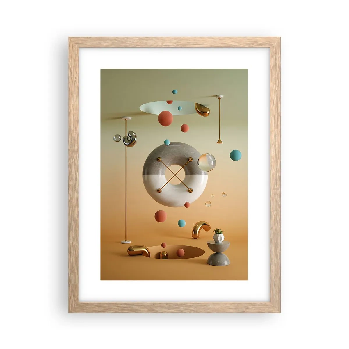 Poster in light oak frame - Anything Can Happen - 30x40 cm