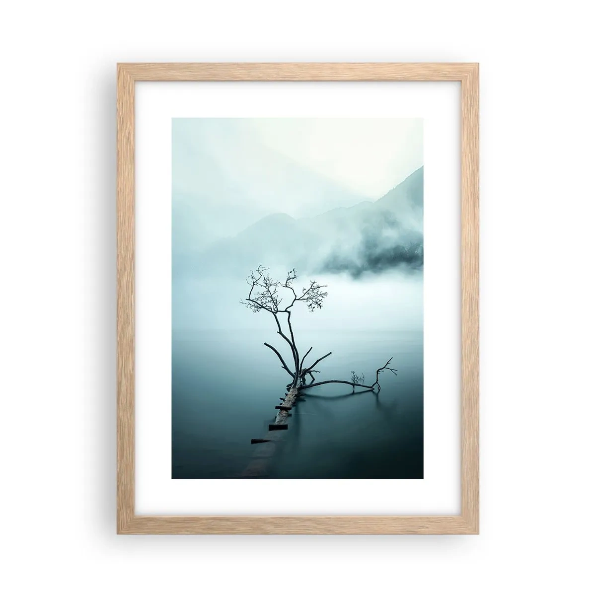 Poster in light oak frame - From Water and Fog - 30x40 cm