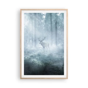 Poster in light oak frame - Morning Round of the Estate - 61x91 cm