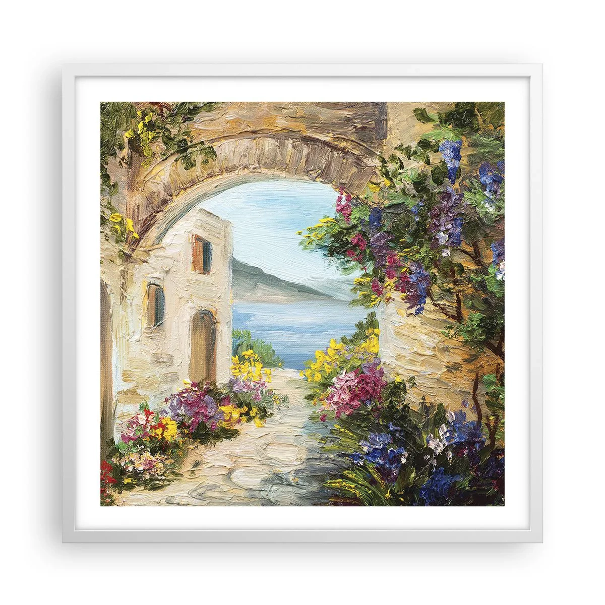 Poster in white frmae - Charm of a Sea Province - 60x60 cm