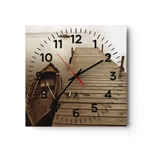 Wall clock - Clock on glass - Great Calm - 30x30 cm