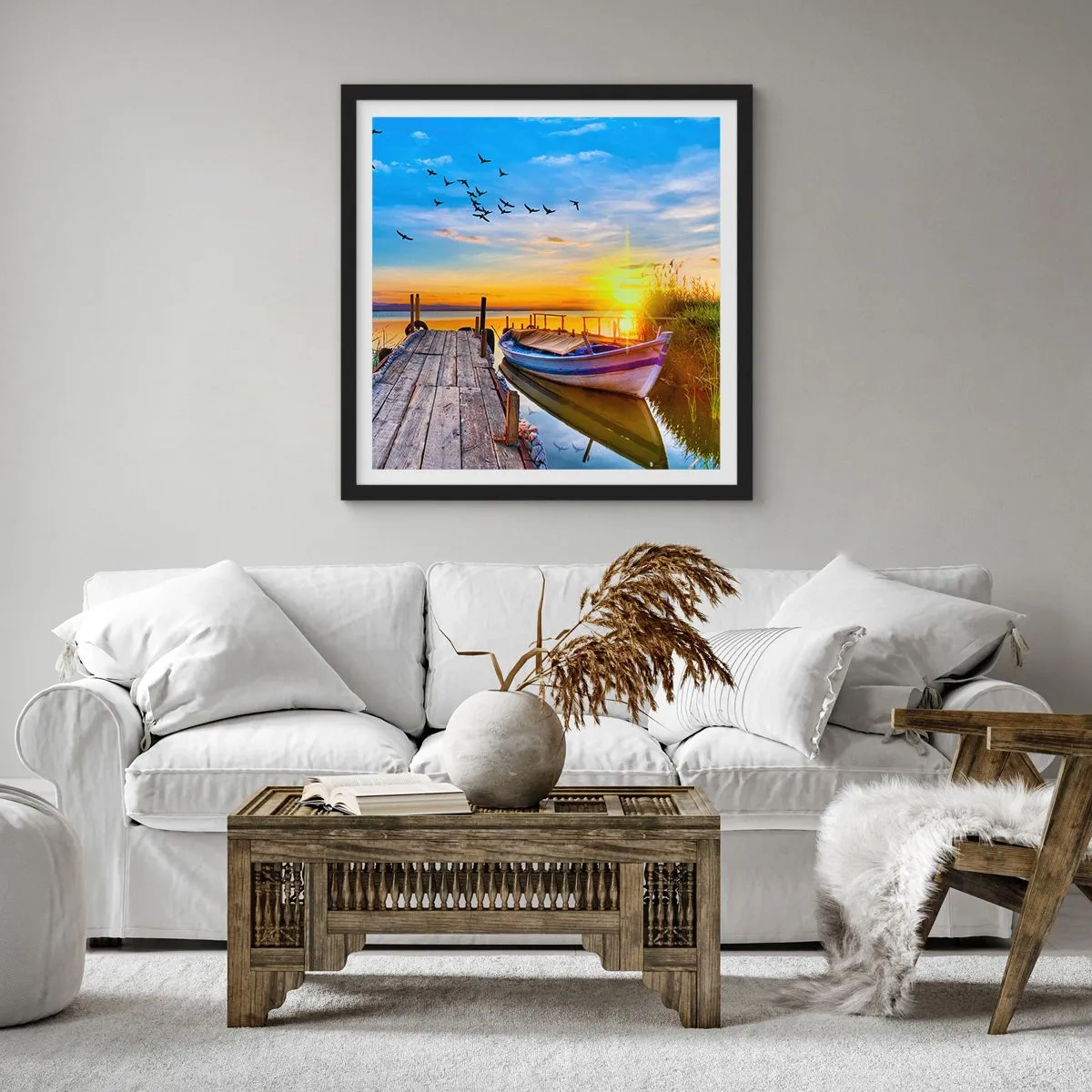 Poster in black frame - Goodbye, See You tomorrow - 60x60 cm