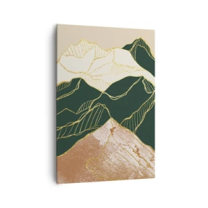 Canvas picture - Golden Peaks - 70x100 cm