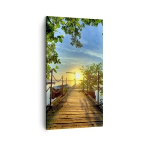 Canvas picture - Sunset by the Water - 45x80 cm