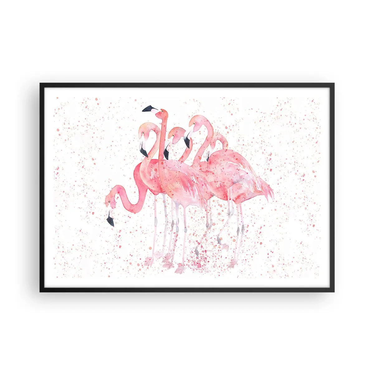 Poster in black frame - Pink Power - 100x70 cm