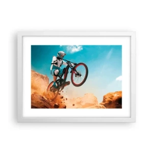 Poster in white frmae - Madness on Wheels - 40x30 cm