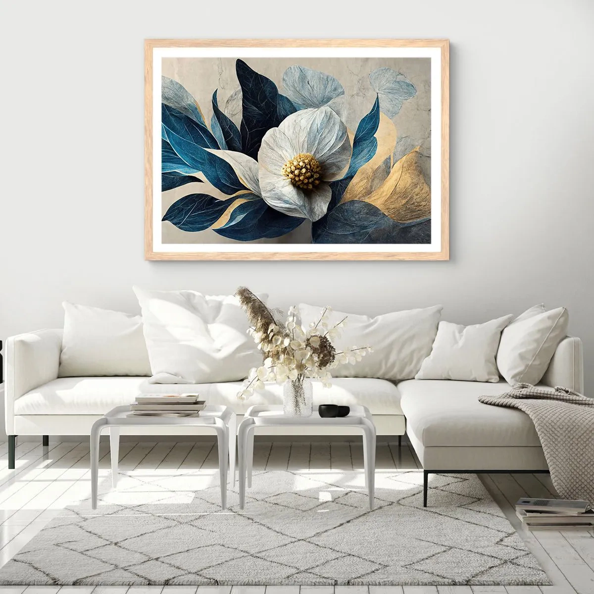 Poster in light oak frame - With a Heart of Gold - 91x61 cm