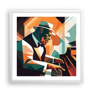 Poster in white frmae - All that Jazz - 50x50 cm