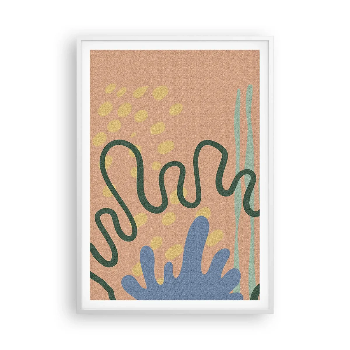 Poster in white frmae - Abstract: Variety of Nature - 70x100 cm