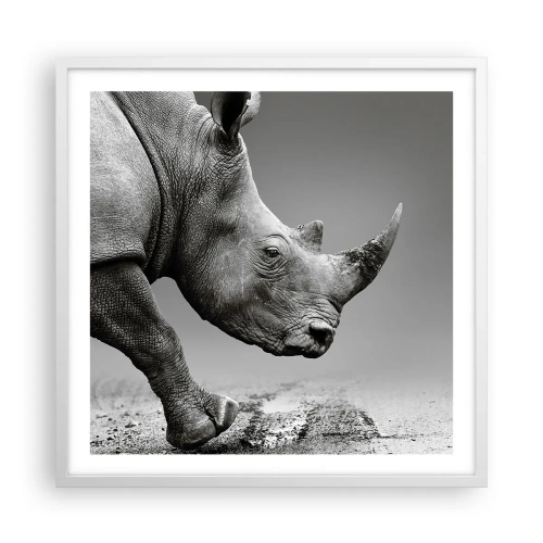 Poster in white frmae - Uncontrolled Power - 60x60 cm