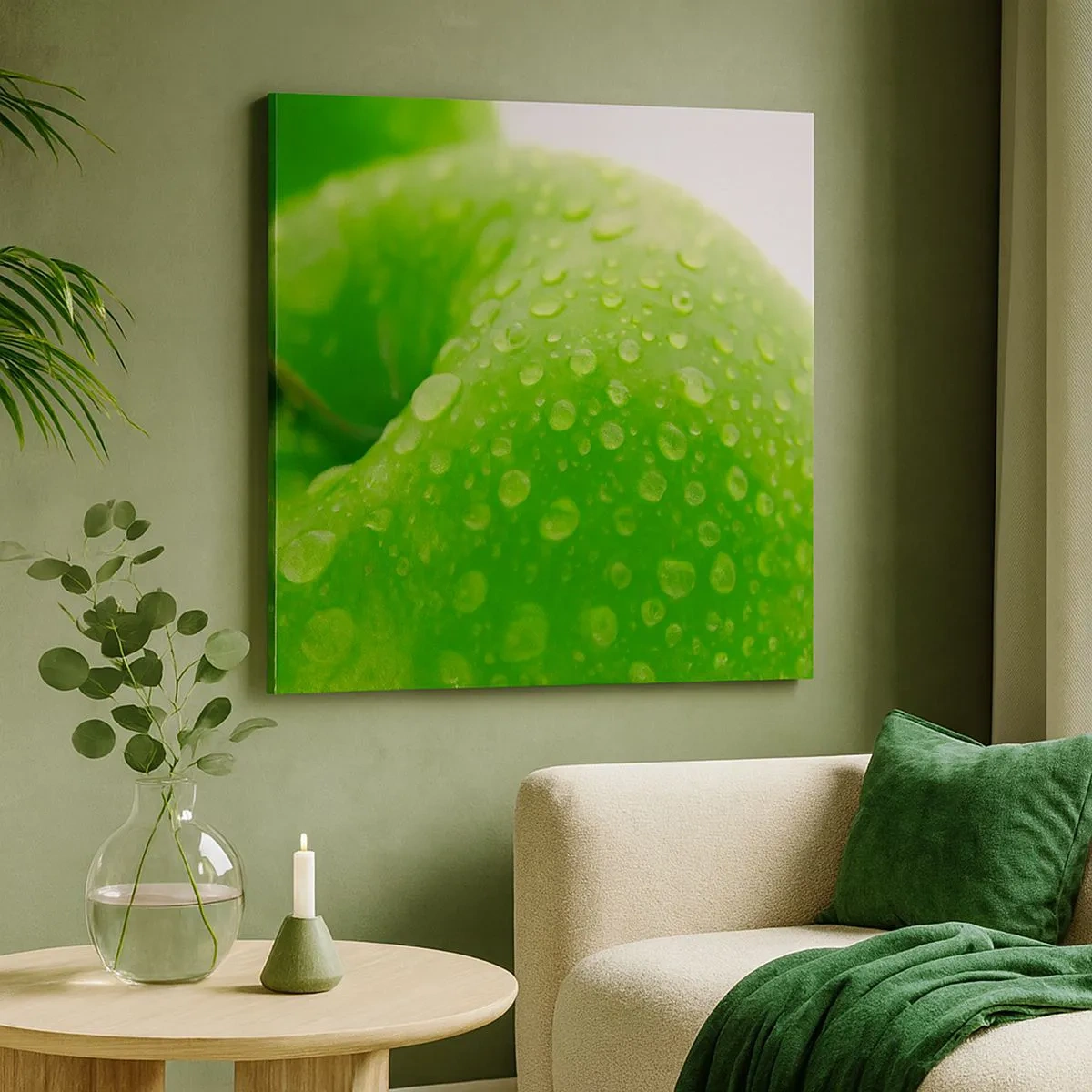 Canvas picture - Green, Cool Freshenss - 30x30 cm