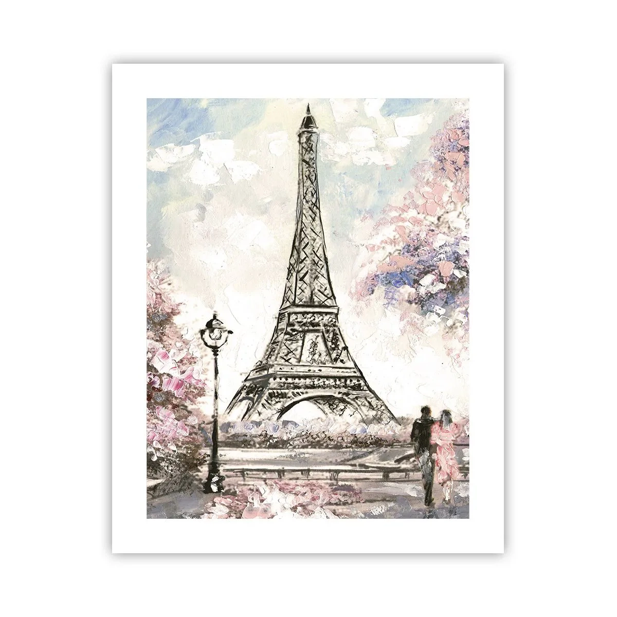 Poster - April Walk in Paris - 40x50 cm