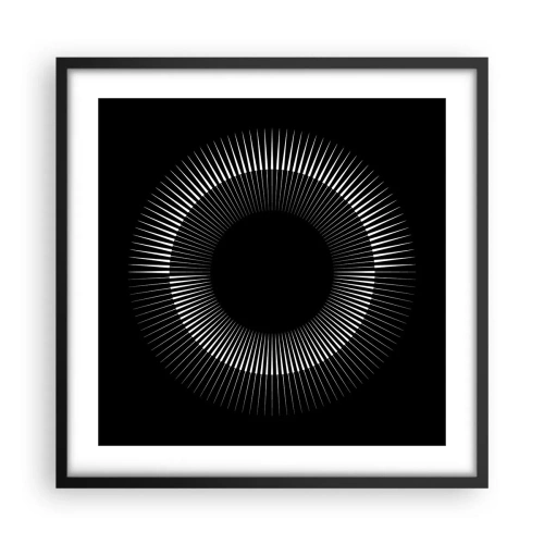 Poster in black frame - Black Sun - 50x50 cm
