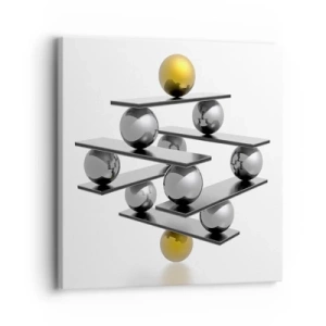 Canvas picture - Gold-Silver Balance - 30x30 cm