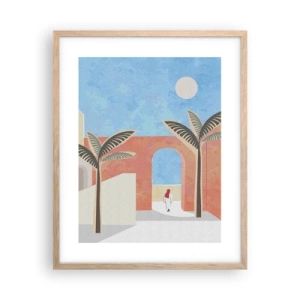 Poster in light oak frame - Arabic Day - 40x50 cm