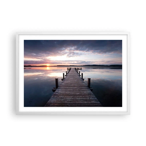 Poster in white frmae - Quiet Border of Night and Day - 70x50 cm
