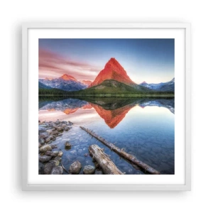 Poster in white frmae - Heat and Cold - 50x50 cm