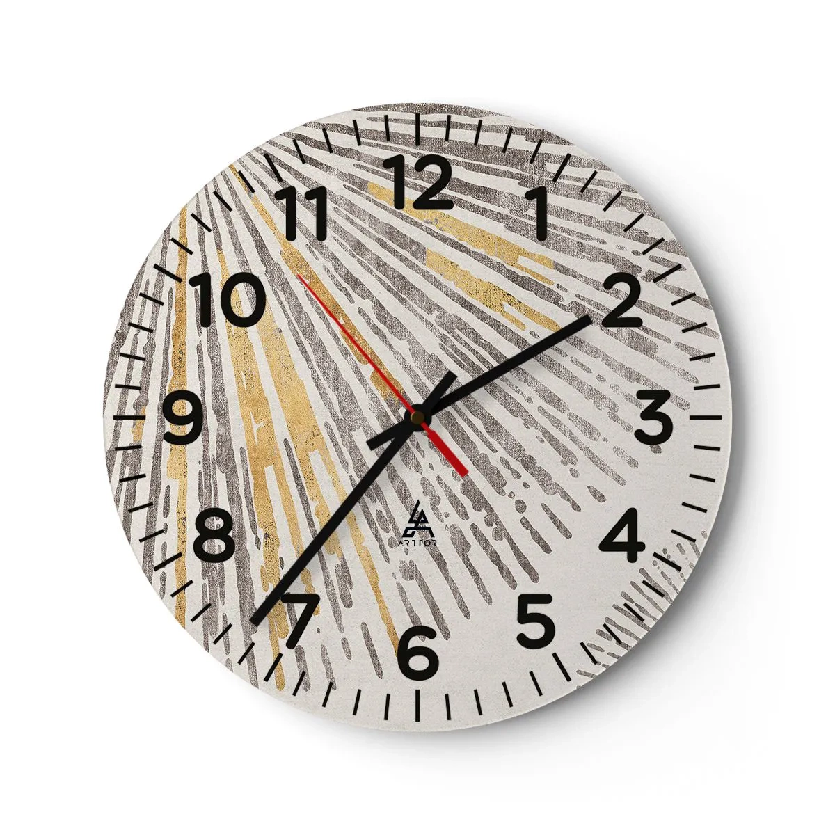 Wall clock - Clock on glass - Beauty of a Ray - 40x40 cm