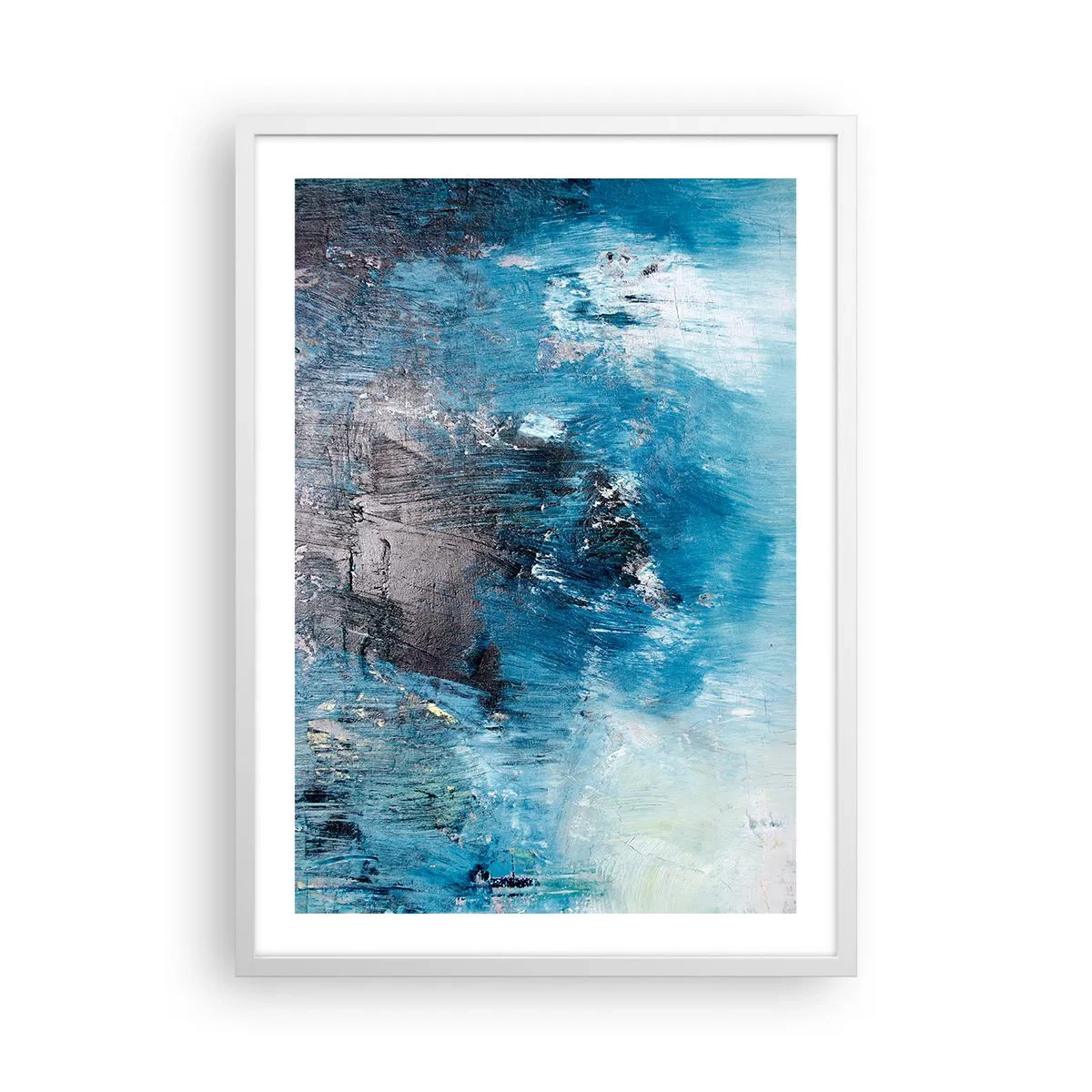 Poster in white frmae - Blue Rhapsody - 50x70 cm