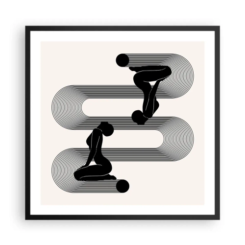 Poster in black frame - Sensual Symmetry - 60x60 cm