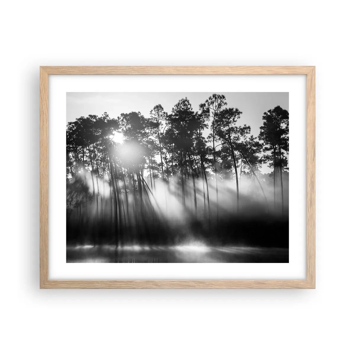 Poster in light oak frame - Unstoppable Sun - 50x40 cm
