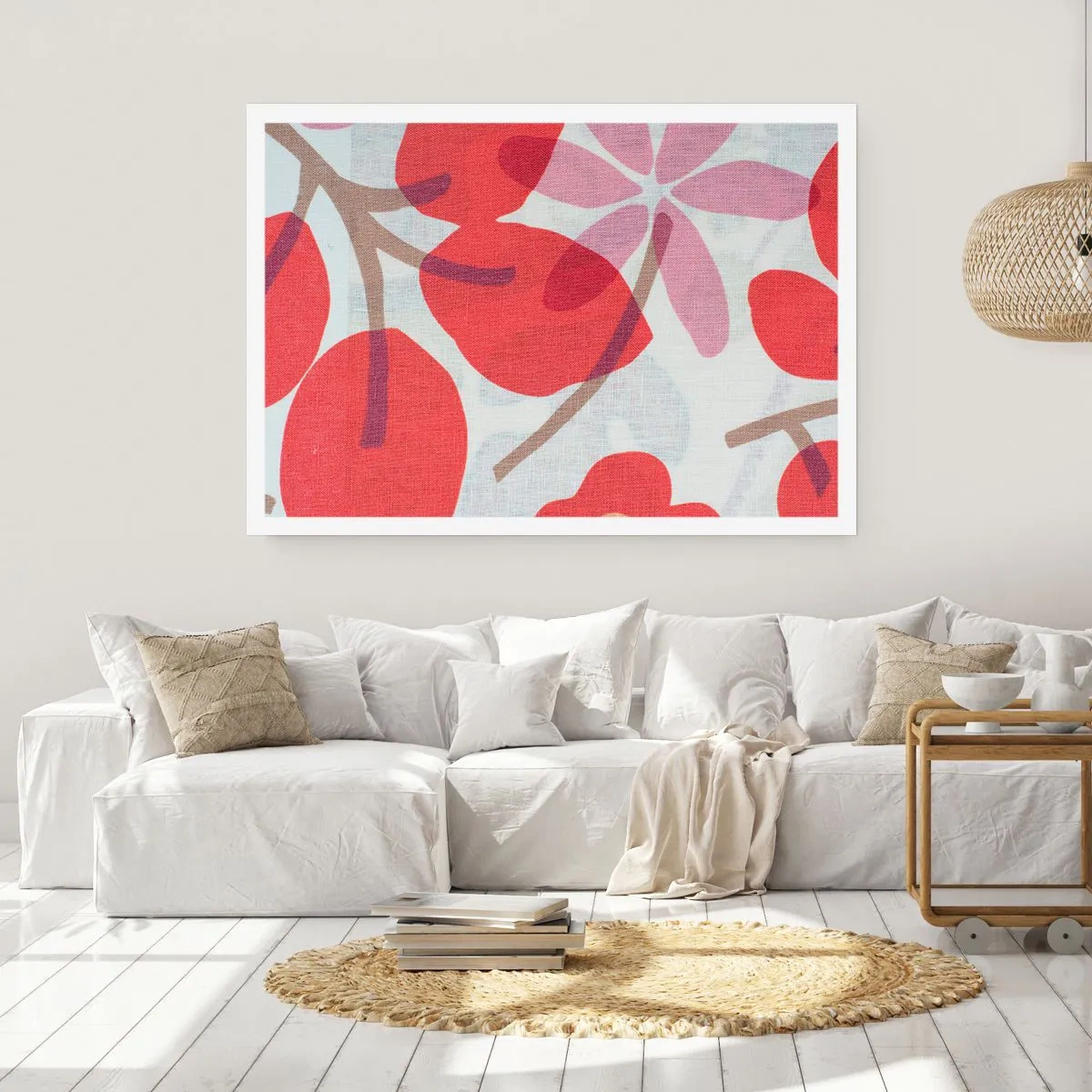 Poster - Flower Composition in Pink - 40x30 cm