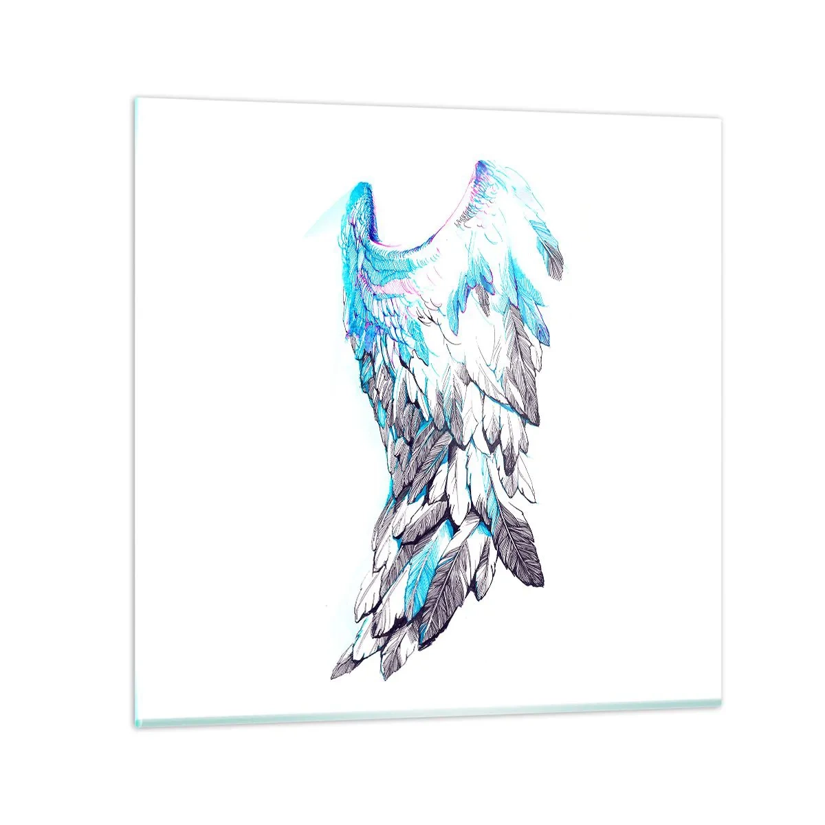 Glass picture - I Need Wings - 60x60 cm