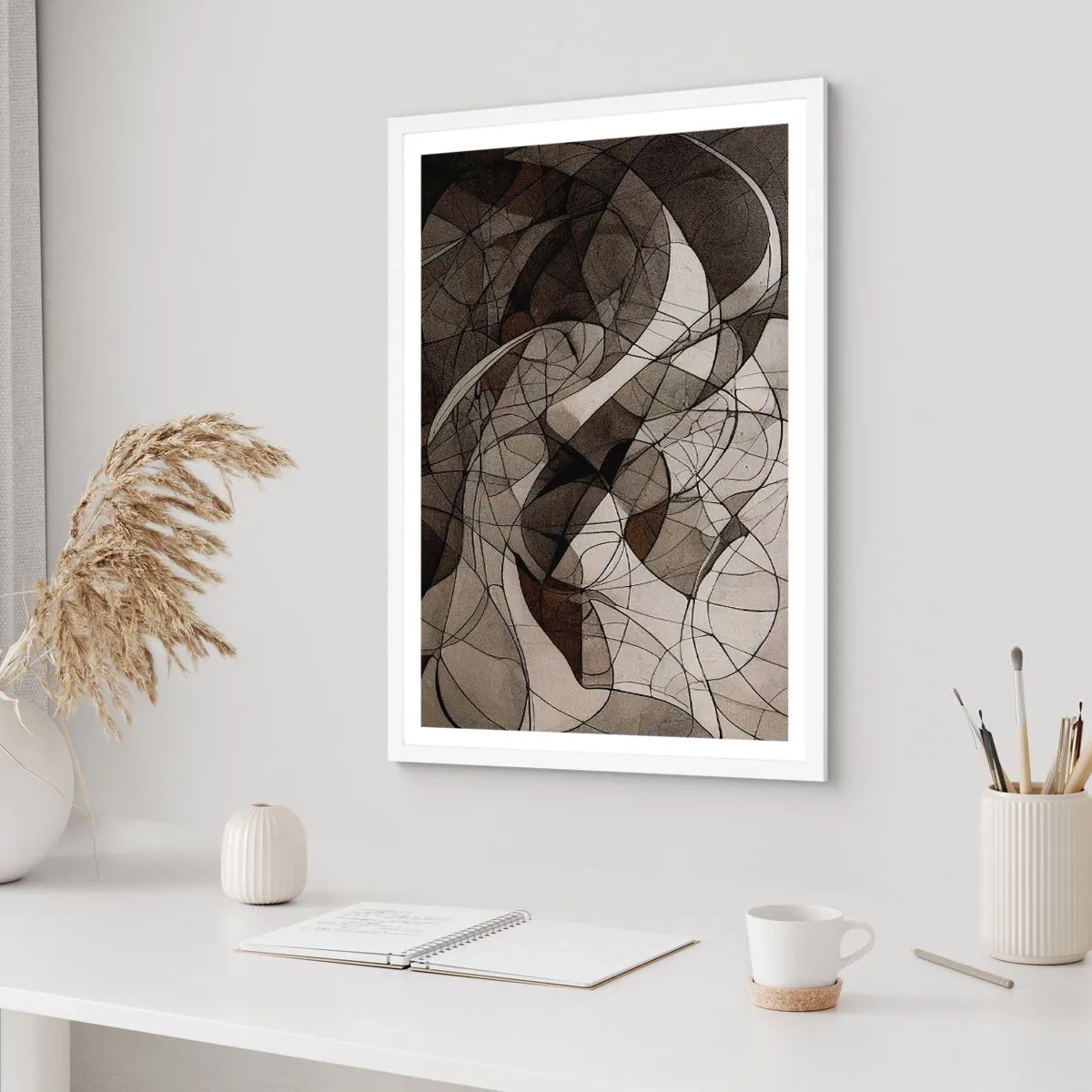 Poster in white frmae - Circulation of the Colours of the Earth - 30x40 cm