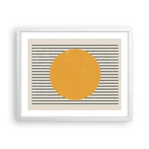 Poster in white frmae - Power of Simplicity - 50x40 cm