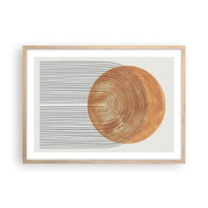 Poster in light oak frame - Sunny Composition - 70x50 cm