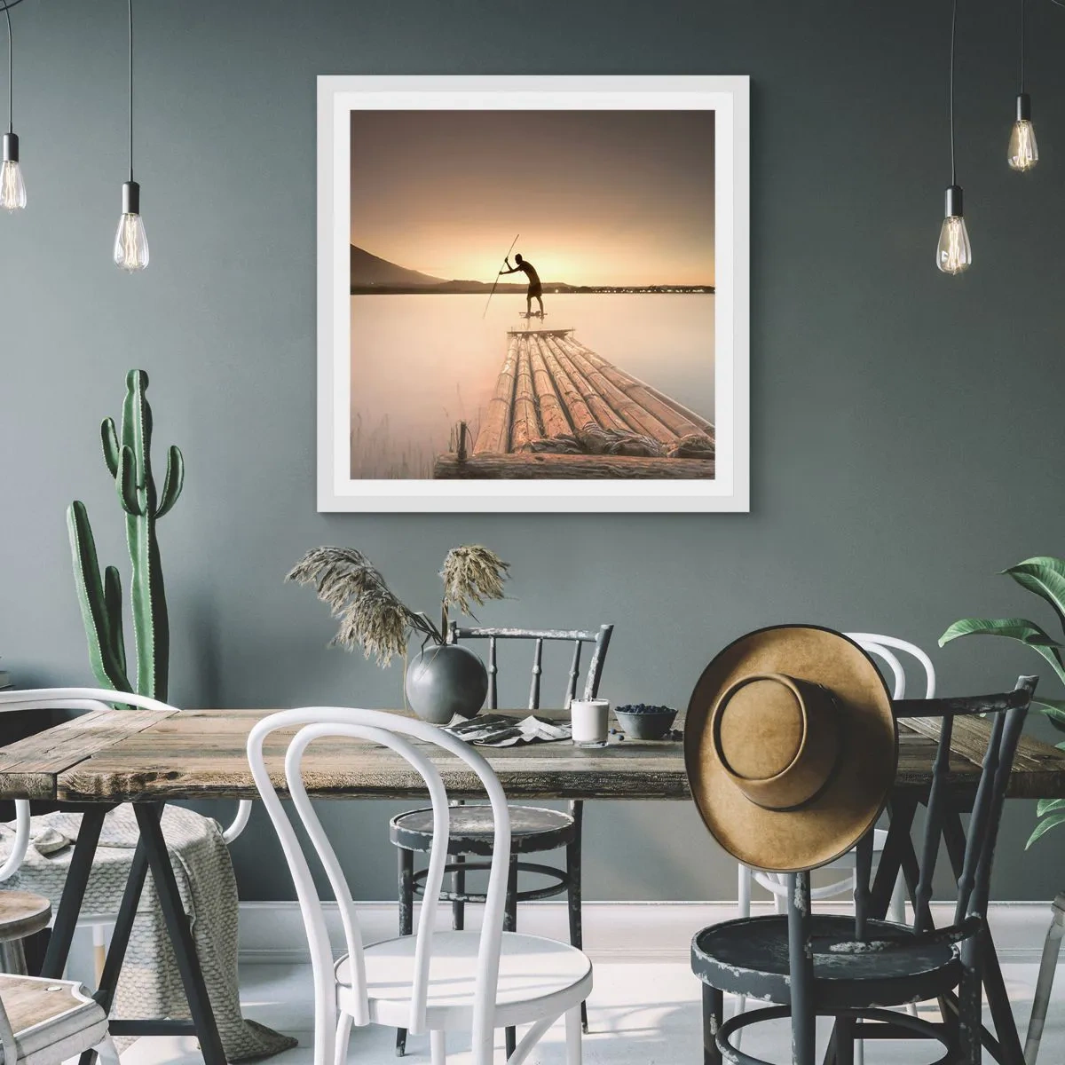 Poster in white frmae - Before Rest - 40x40 cm