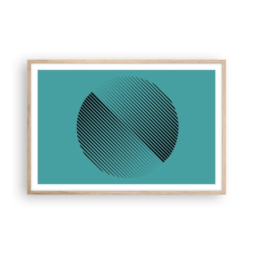 Poster in light oak frame - Circle - Geometrical Variation - 91x61 cm