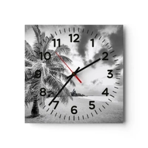Wall clock - Clock on glass - When You Miss Loneliness… - 40x40 cm