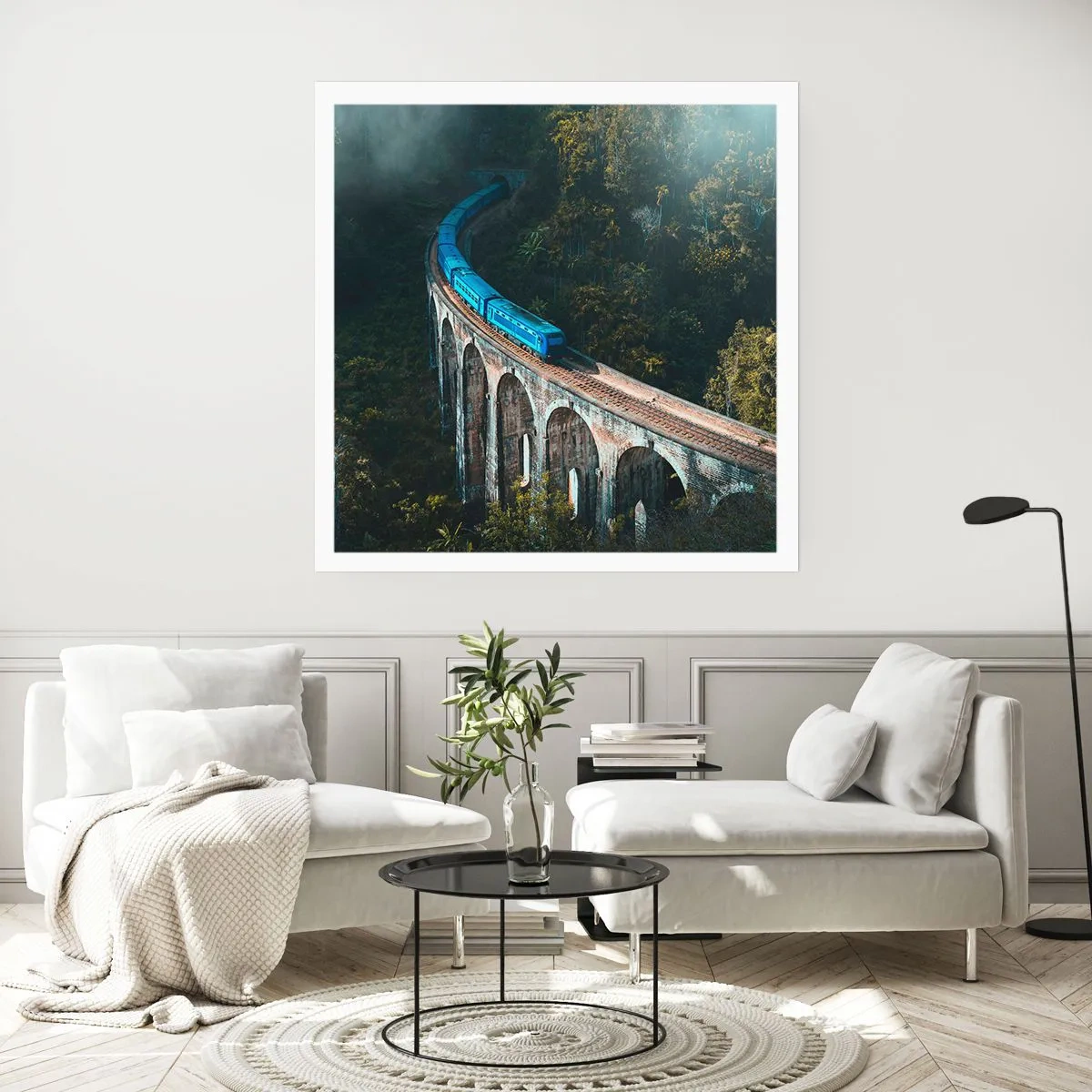 Poster - Train through Nature - 50x50 cm