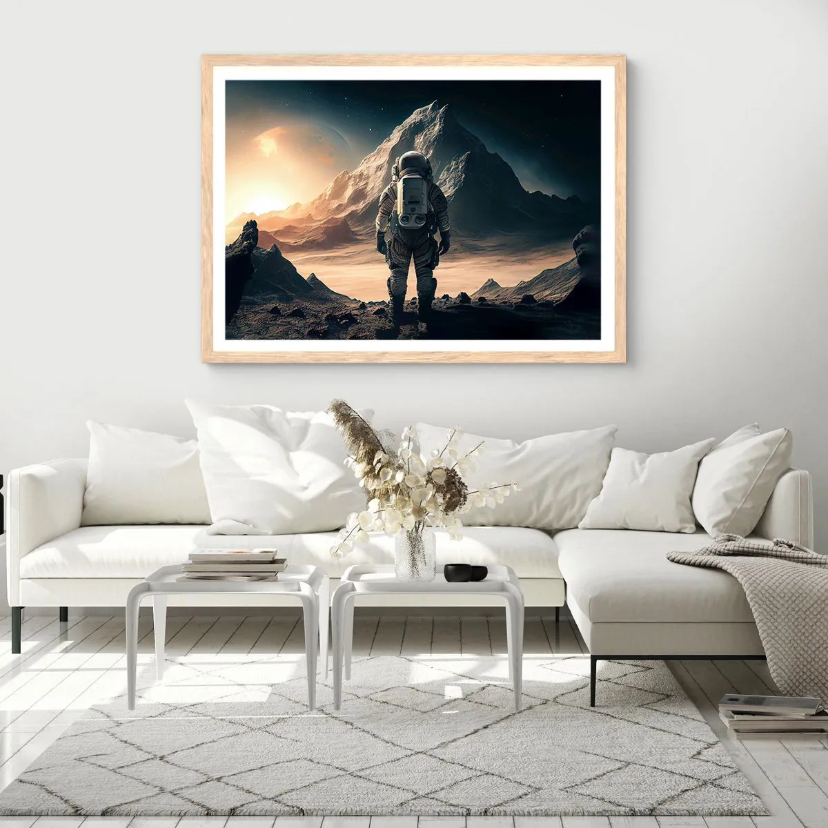 Poster in light oak frame - New Challenge - 40x30 cm