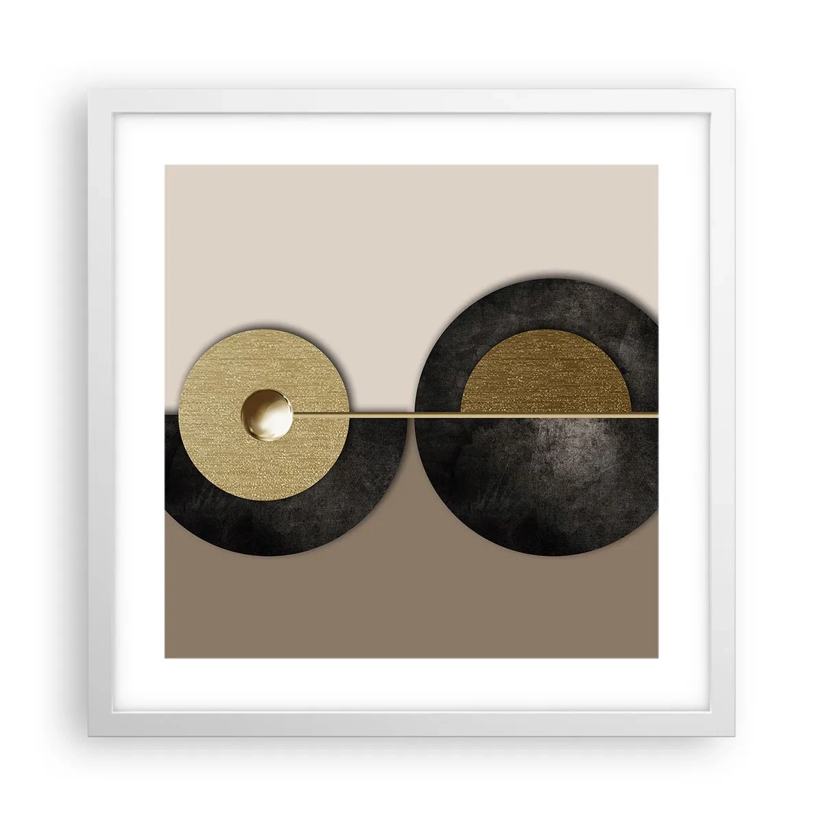 Poster in white frmae - Variations on Wheel - 40x40 cm