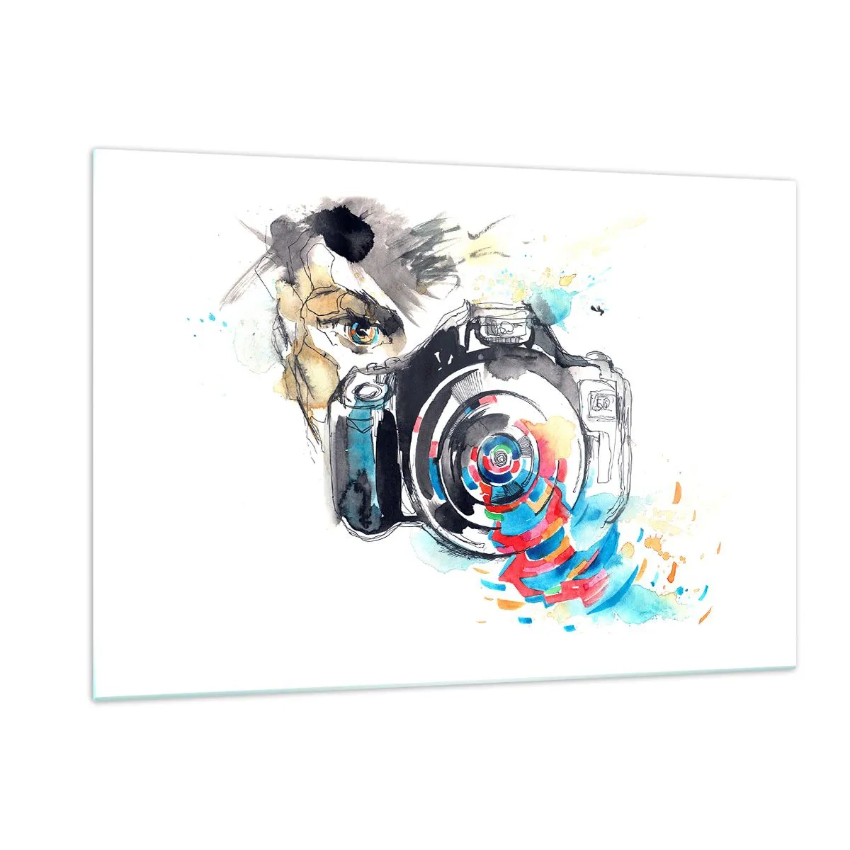 Glass picture - In the Eye of the Lens - 120x80 cm