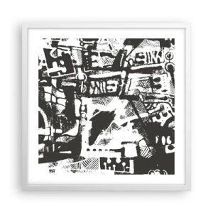 Poster in white frmae - Order or Chaos? - 50x50 cm